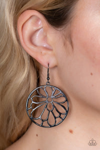 Glowing Glades - Black Paparazzi Earrings