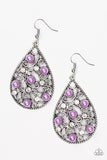 Glowing Vineyards - Purple Paparazzi Earrings