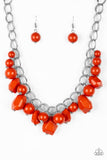 Gorgeously Globetrotter - Orange Paparazzi Necklace