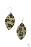 GRR-irl Power - Green Leather Paparazzi Earrings