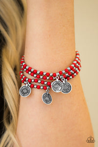 Gypsy Globetrotter - Red Paparazzi Bracelet