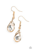 Haute on Your Heels - Gold Paparazzi Earrings