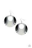 Haute Topic - Black White Paparazzi Earrings