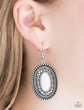 Haute Hacienda - White Paparazzi Earrings