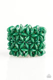 Hawaii Haven - Green Wood Paparazzi Bracelet