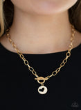 Heartbeat Retreat - Gold Paparazzi Necklace