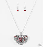 Heartless Heiress - Red Paparazzi Necklace