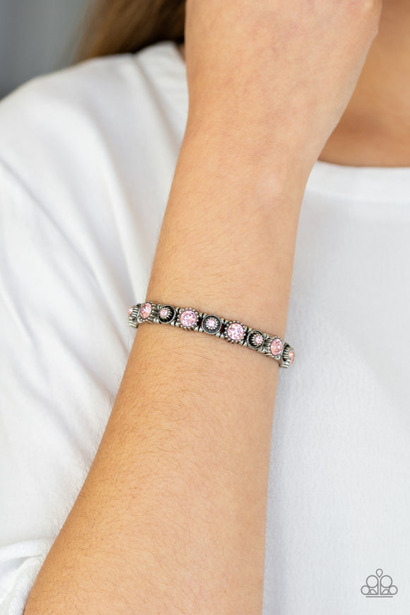 Heavy On The Sparkle - Pink Paparazzi Bracelet