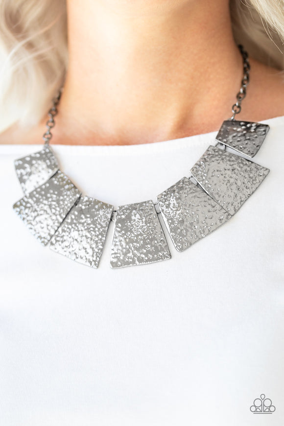 Here Comes The Huntress - Silver Paparazzi Necklace