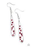 Here Comes The Reign - Red Paparazzi Earrings