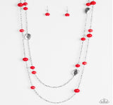 Hitting a Glow Point - Red Paparazzi Necklace