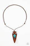 Hold Your ARROWHEAD Up High - Blue Paparazzi Necklace - Urban