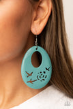 Home TWEET Home - Blue Paparazzi Earrings