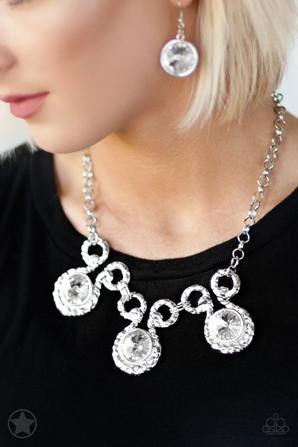 Hypnotized - Blockbuster - Silver Bling Paparazzi Necklace