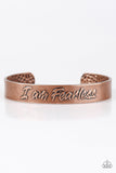 I Am Fearless - Copper Paparazzi Bracelet