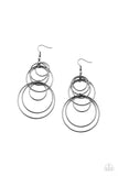 I Feel Dizzy - Black Paparazzi Earrings