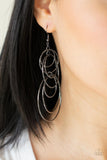 I Feel Dizzy - Black Paparazzi Earrings