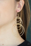 I Feel Dizzy - Gold Paparazzi Earrings