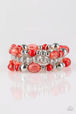 Malibu Marina - Red Paparazzi Bracelet