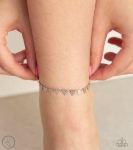 Sand Shark - Silver Paparazzi Anklet