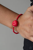 Eco Eccentricity - Red Paparazzi Bracelet