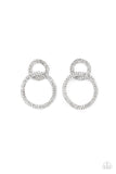 Intensely Icy - White Bling Paparazzi Earrings