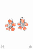 Island Iris - Orange Clip-on Paparazzi Earrings