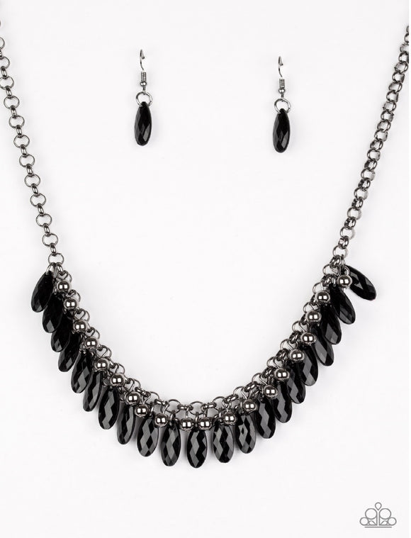 Jersey Shore - Black Paparazzi Necklace