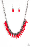 Jersey Shore - Red Paparazzi Necklace