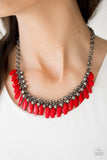 Jersey Shore - Red Paparazzi Necklace