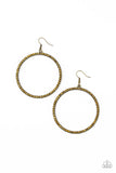 Just Add Sparkle - Brass Paparazzi Earrings