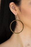 Just Add Sparkle - Brass Paparazzi Earrings