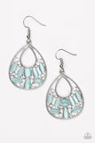 Just Dewing My Thing - Blue Paparazzi Earrings