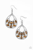 Just Dewing My Thing - Brown Paparazzi Earrings