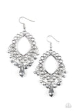 Just Say Noir - Silver Paparazzi Earrings