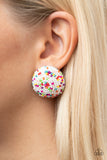 Kaleidoscope Sky White - Multi Paparazzi Earrings