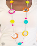 Kaleidoscopically Captivatings Multi - Blockbuster - Pink Paparazzi Necklace