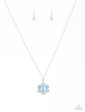 Keep It On The Down Glow - Blue Paparazzi Necklace