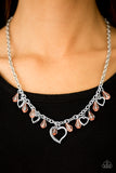 Keep Me In Your Heart - Orange Paparazzi Necklace