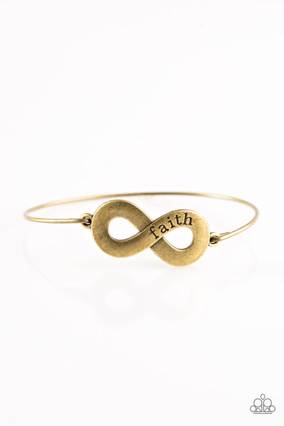 Keep The Faith - Brass Paparazzi Bracelet