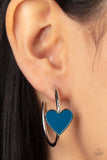 Kiss Up - Blue Paparazzi Earrings