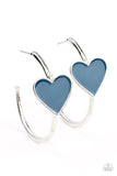 Kiss Up - Blue Paparazzi Earrings