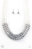 Lady In Waiting Pearls - Blockbuster - White_Silver Paparazzi Necklace