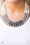 Lady In Waiting Pearls - Blockbuster - White_Silver Paparazzi Necklace