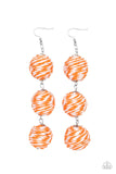 Laguna Lanterns - Orange Paparazzi Earrings