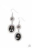 Let It BEDAZZLE - White Bling Paparazzi Earrings