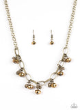 Lets Get This Fashion Show On The Road - Brass Paparazzi Necklace