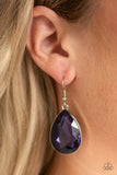 Limo Ride - Purple Paparazzi Earrings