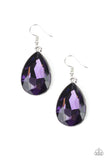 Limo Ride - Purple Paparazzi Earrings