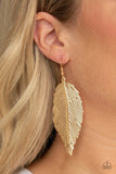 Lookin For A Flight - Gold Paparazzi Earrings